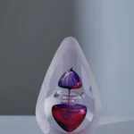 Egg Glass Pink & White Matt Glass M