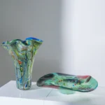 Glassart bowl Summer flowers fusing