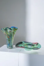 Glassart bowl Summer flowers fusing