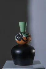 Vaso Atree  Nero, Verde,Terracotta