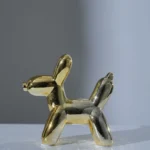 Gold Ceramic Dog Money Bank