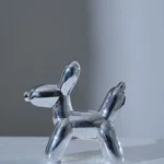 Silver Ceramic Dog