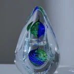 Egg Glass Blue-Green L