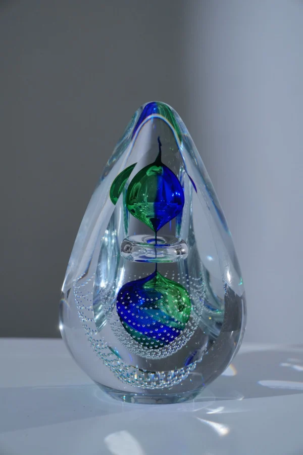 Egg Glass Blue-Green L