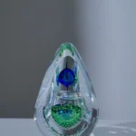 Egg Glass Blue Green  M