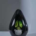 Egg Glass Black Green  M