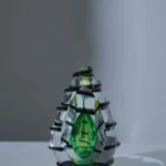 Egg Glass Yellow Black   S