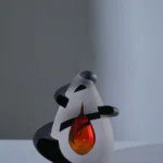 Egg Glass Orange Black  S