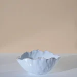 Uneven Shell Bowl Glossy White
