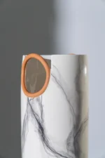 White Vase Carrara- Terracotta - Image 2