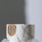 White Vase- Terracotta