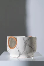 White Vase- Terracotta