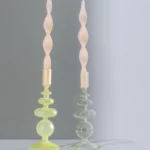 CAND HOLD MAT/TRA GLA GRN ASS2   9*9*22 cm