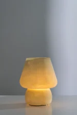 TABLE LAMP MATTE GLASS GREEN  13x13x17,5cm