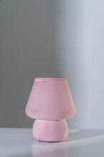 TABLE LAMP MATTE GLASS PINK (13x13x17,5cm)
