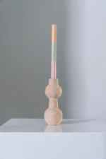 CANDLE HAPPY CER W/BE/TA ASS3