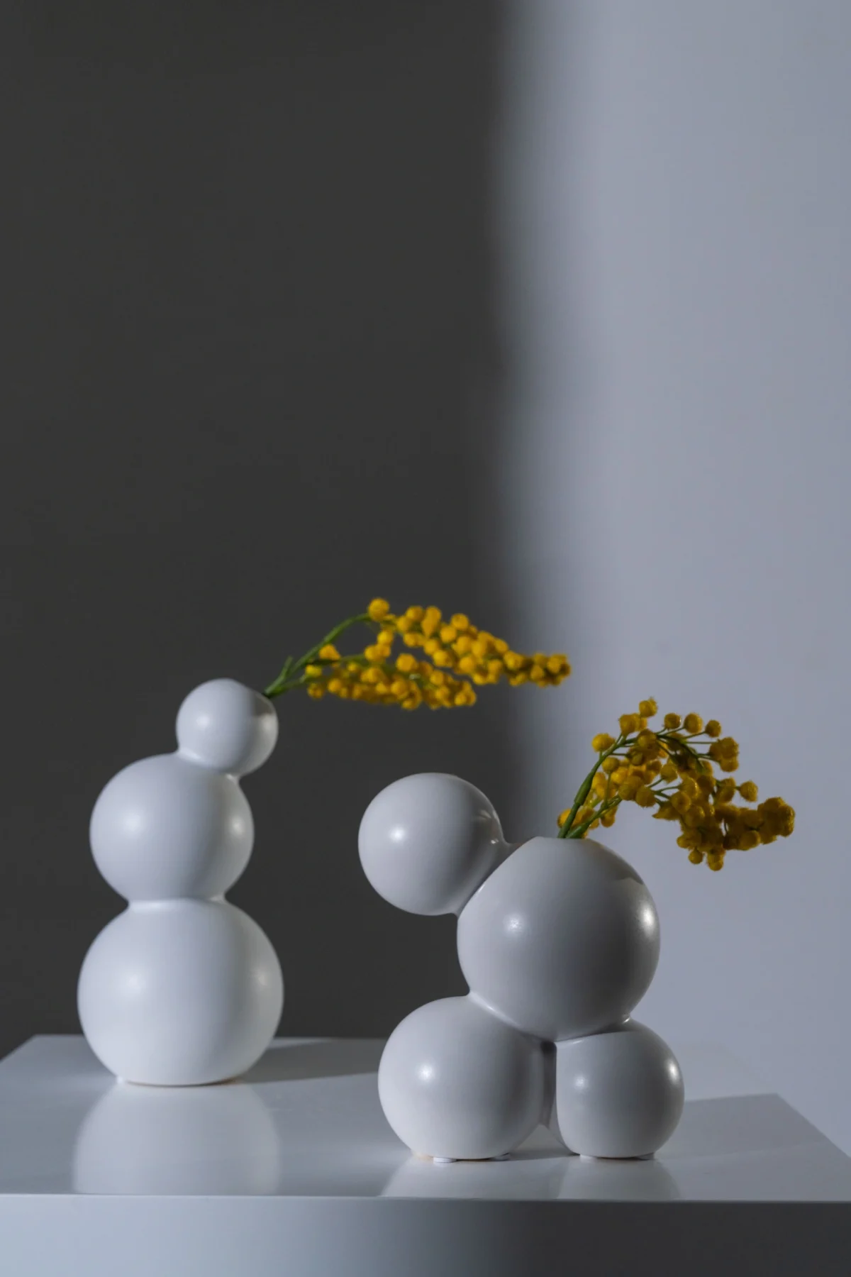 VASE LEO PORS WIT  12x12x24cm - Image 3