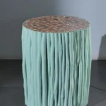 Stèle Rondin  vert pastel