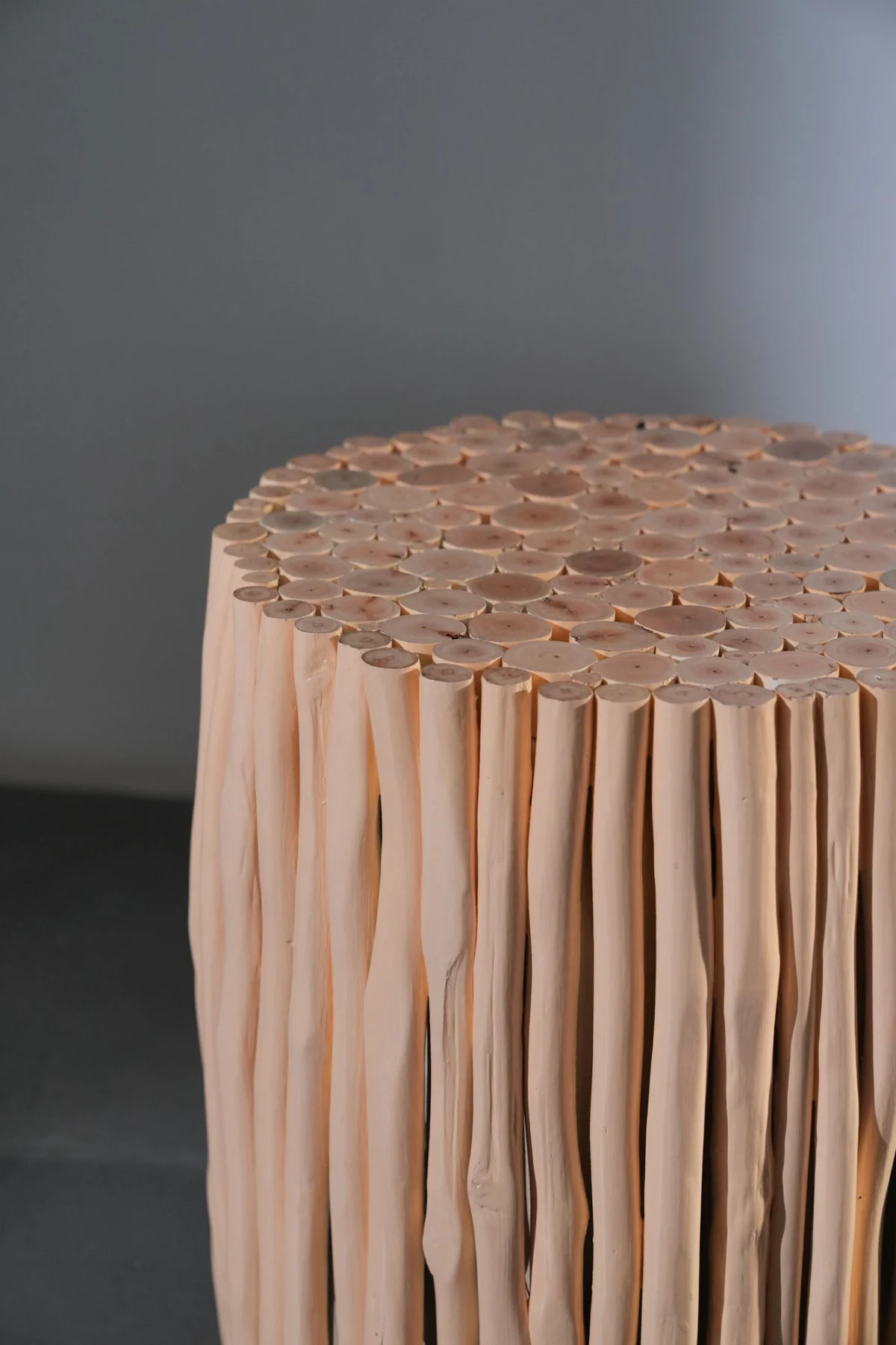 Stèle Rondin  saumon pastel - Image 3