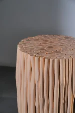 Stèle Rondin  saumon pastel - Image 3