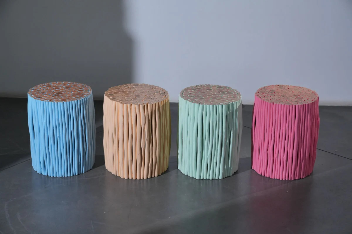 Stèle Rondin  rose des bois - Image 2