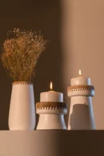 The Pretty Candle Holder - White Natural - S  13*13*11 cm - Image 2