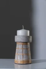 The Serene Candle Holder - Concrete - L  13*13*21 cm