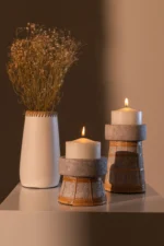 The Serene Candle Holder - Concrete - L  13*13*21 cm - Image 3