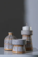 The Serene Candle Holder - Concrete - L  13*13*21 cm - Image 2