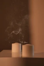 Candle KLASYCZNA PIEŃKOWA  MATOWA biała 10*10*9 cm