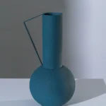 VASE	 POWDER 	COATED 	IRON Blue