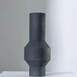 VASE 	POWDER	 COATED 	IRON  Black