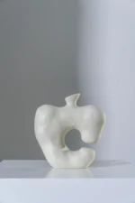 Vase Irregular Polyresin Ivory