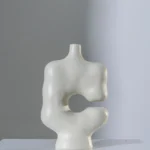 Vase Irregular Polyresin Ivory