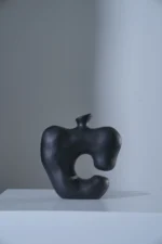 Vase Irregular Polyresin Black