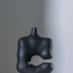 Vase Irregular Polyresin Black