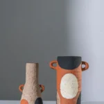 Set of 2 vases Terracotta