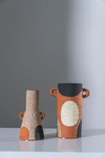 Set of 2 vases Terracotta