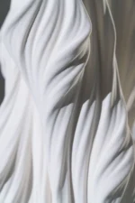 Ceramic printed draped vase white 23*23*40 cm - Image 5