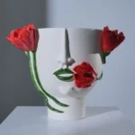 Big Head with Tulips