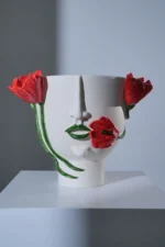 Big Head with Tulips