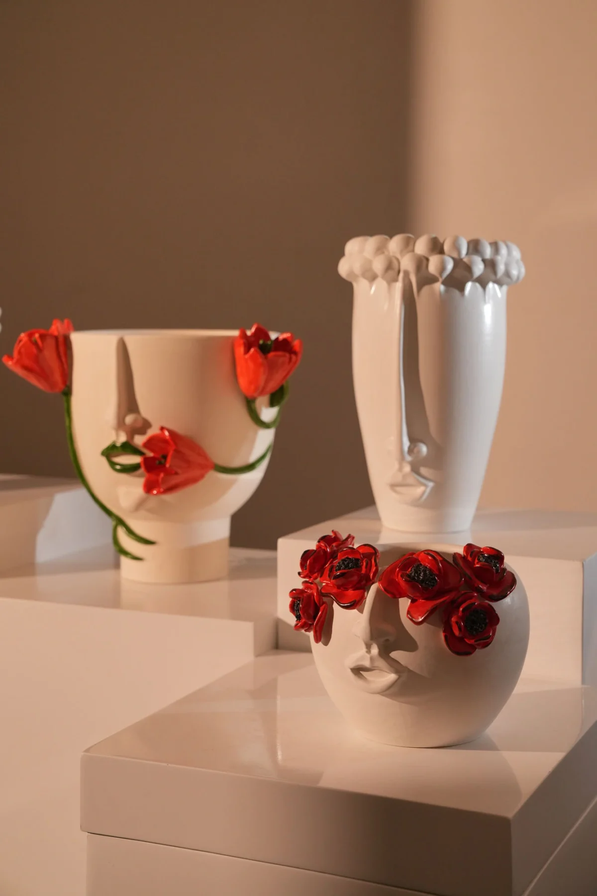 Big Head with Tulips - Image 3