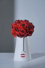 IL PAPAVERO , SCATOLA MEDIA , POPPIES  18*18*29 cm
MEDIUM BOX ORNAMENTAL CERAMIC