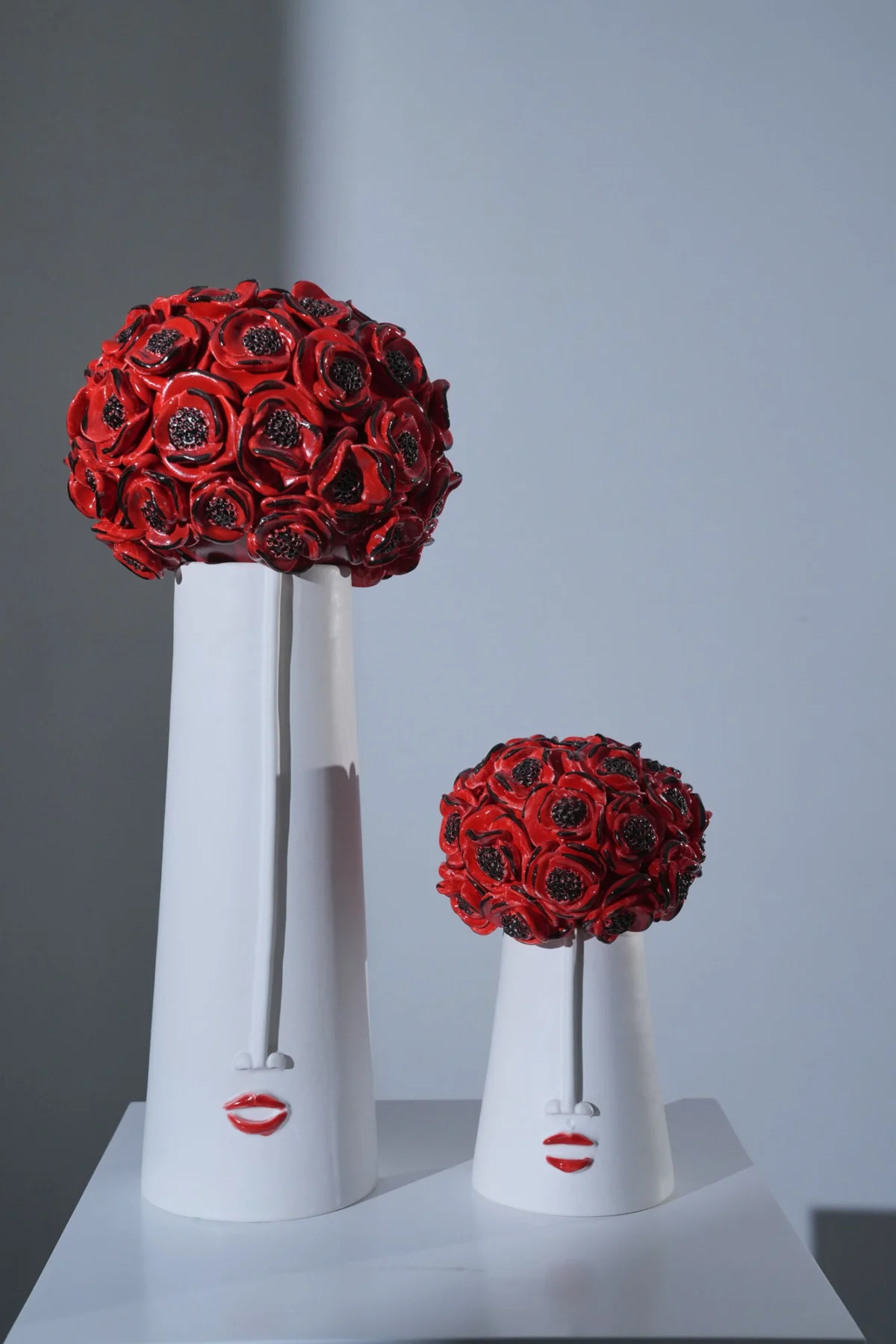 IL PAPAVERO , SCATOLA MEDIA , POPPIES  18*18*29 cm
MEDIUM BOX ORNAMENTAL CERAMIC - Image 2
