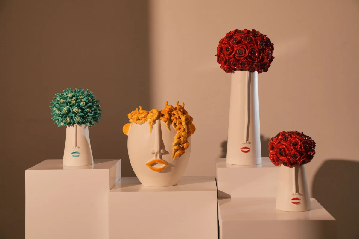 IL PAPAVERO , SCATOLA MEDIA , POPPIES  18*18*29 cm
MEDIUM BOX ORNAMENTAL CERAMIC - Image 3