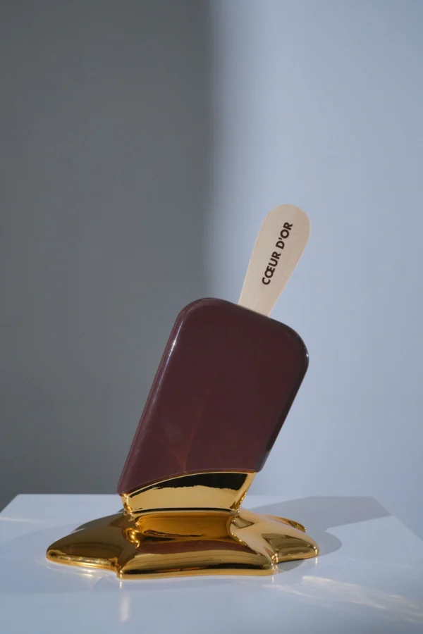 SCULTURA COEUR D'OR MARRONE E ORO