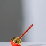 SCULTURA LOVELY LOLLY ROSSO  ORO  10*9*13 cm