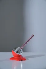 SCULTURA LOVELY LOLLY ROSSO  ARGENTO