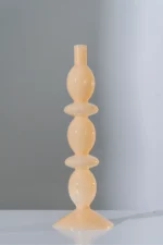 Candle Stick Glass Beige - Image 3