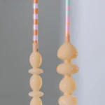 Candle Stick Glass Beige